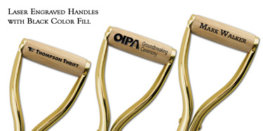 Engraved Shovel Handles